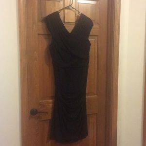 NWT Black dress, very draped, size 20W